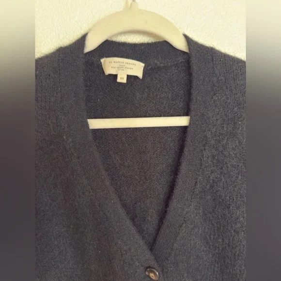 Sezane Mia Cardigan - Black - Kid mohair - Picture 6 of 11